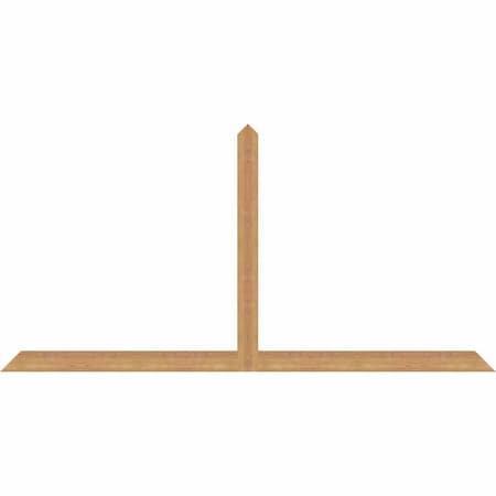 Ekena Millwork Portland Timber Gable Bracket, Western Red Cedar, 84"W x 42"H x 1 1/2"D x 3 1/2"F, 12/12 Pitch GBW084X42X0204POR00SWR